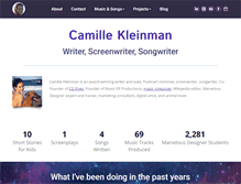 Tablet Screenshot of camillekleinman.com